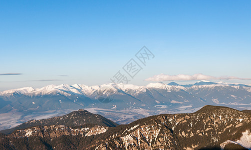 从肖托克山峰到塔特拉山脉的全景图片