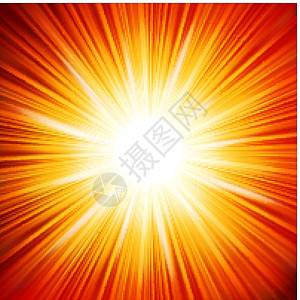 恒星爆发红火和黄火 EPS 10爆破圆形光束耀斑闪光射线宇宙星星辐射红色图片