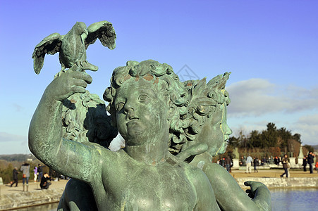 凡尔赛城堡公园纪念碑建筑学喷泉雕塑花园历史旅游公园装饰品城堡图片