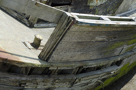 旧船沉船残骸时间海洋港口潮汐通道木头抛弃遗弃河口图片