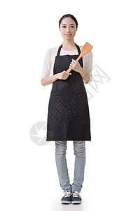 亚洲家庭主妇厨具车工工具厨师用具女士闲暇食物工作室姿势图片