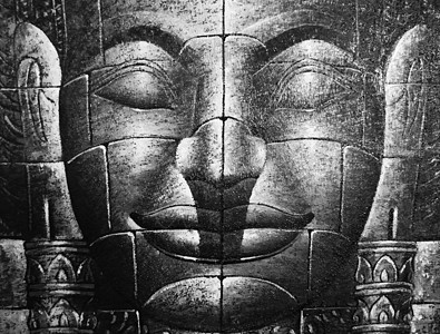 柬埔寨佛祖废墟艺术家石头遗产历史艺术绘画热带合金嘴唇图片