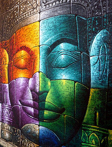 柬埔寨佛祖高棉语紫色建筑学文化嘴唇艺术家石头眼睛遗产热带图片