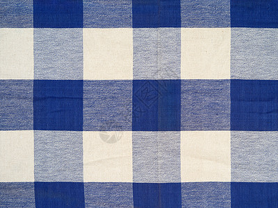 蓝格式桌布纺织品亚麻棉布织物白色桌子格子图片