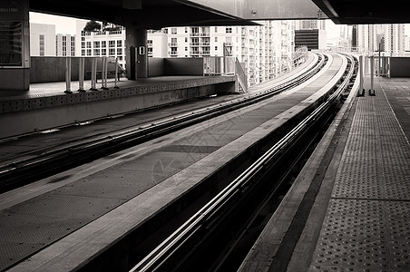 迈阿密市中心黑与白摄影旅游水平都市铁轨市中心外观目的地建筑图片
