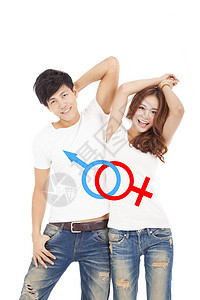 幸福的情侣 在Whitt T衬衫上的性标志图片