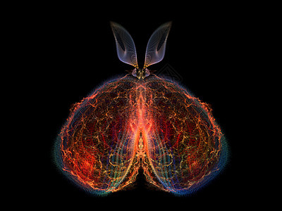 闪耀的蝴蝶航班数学传播设计科学漏洞花园渲染森林昆虫学图片
