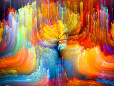 彩色花花园装饰品条纹调色板旋转渲染创造力色迹运动墙纸图片