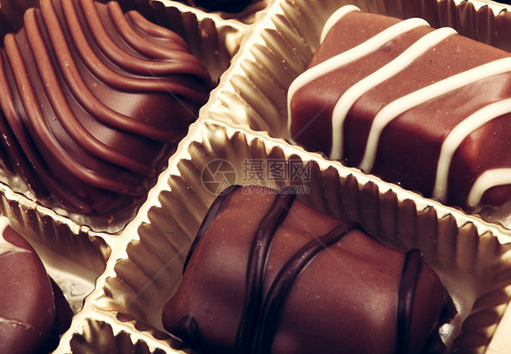 美味巧克力脆饼棕色食物糖果可可收藏美食白色牛奶黑色甜点图片