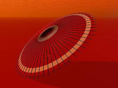 日本伞式  3D黄色异国太阳橙子阳伞天气情调地面装饰品木头图片