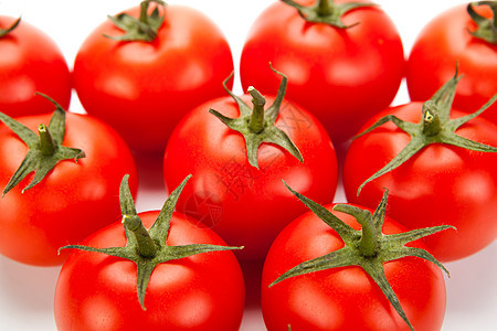 一些红番茄 白色背景的红色西红柿图片