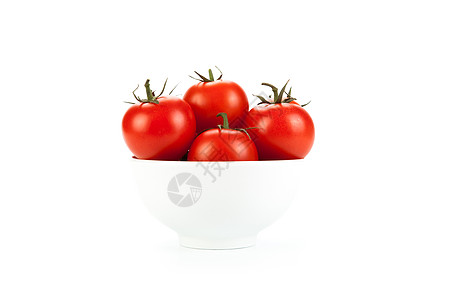 白色背景白番茄白碗红番茄厨房沙拉酱盘子食物静物蔬菜红色水样图片