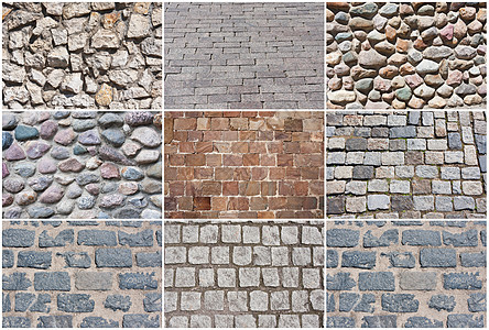 铺石路小路岩石街道石头正方形地面材料路面城市灰色图片