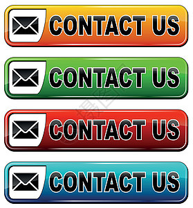 联系人按钮纽扣商业横幅红色绿色互联网白色服务插图电子邮件图片