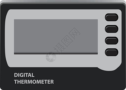 数字温度计塑料指标测量绘画数字辉光乐器框架插图温度计图片