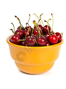 甜樱桃营养红色食物白色圆形水果甜点图片