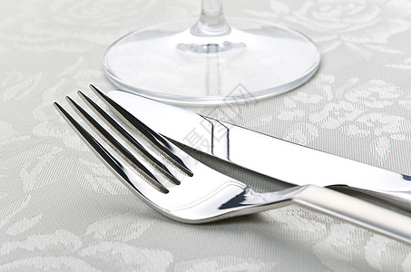 叉子刀白色桌子盘子餐厅桌布餐具图片