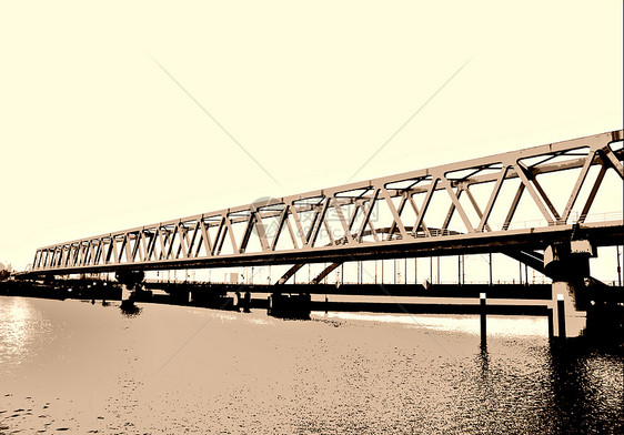 铁路桥工业结构钢材城市海港金属轨道铁轨船舶建筑学图片