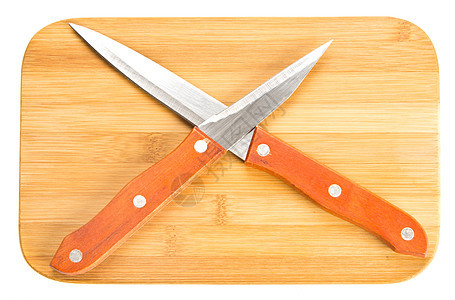 切开板上的刀叉厨房刀图片