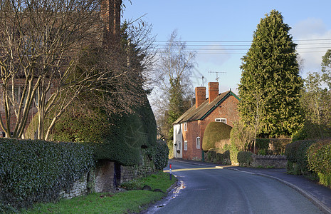 Shropshire村乡村小屋农村车道国家房子英语村庄图片