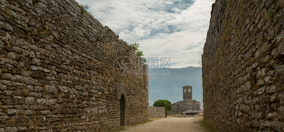 阿尔巴尼亚Gjirokastra旧城墙壁图片