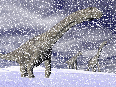 冬季的亚金龙恐龙3D转化图片