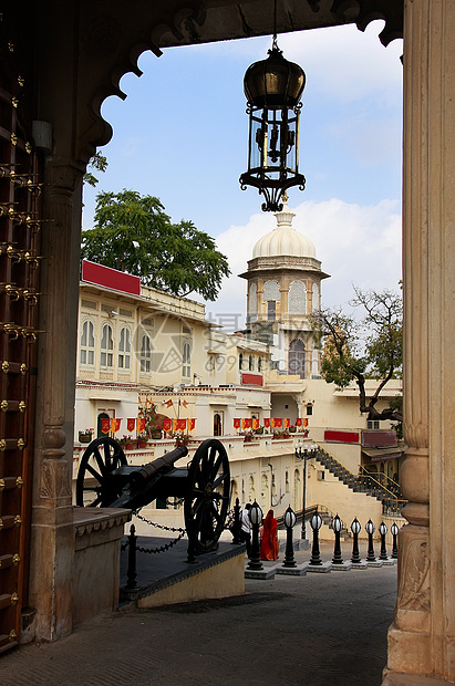 印度拉贾斯坦邦乌代普尔市宫建筑群主门图片