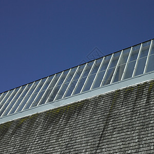 有玻璃屋顶的建筑物天窗材料木头现代性边缘坚固性线条耐用性天空蓝色图片