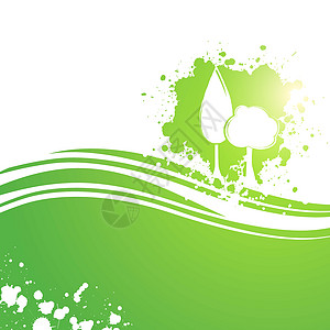 生态树背景框架插图绿化花园植物园艺生长园林环境边界背景图片