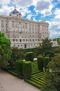 马德里皇宫皇家建筑游客旅行住宅国家历史广场正方形城堡图片