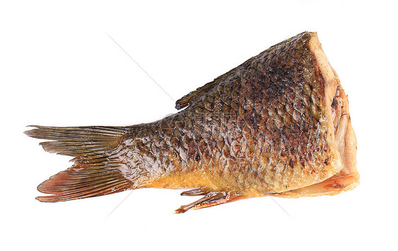 虾尾尾鱼棕色海鲜鲤鱼方案油炸午餐尾巴备择美食食物图片