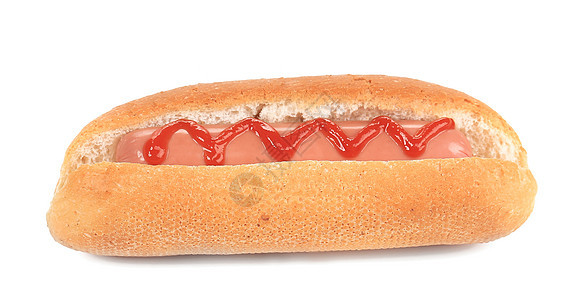 烤热狗加番茄酱图片