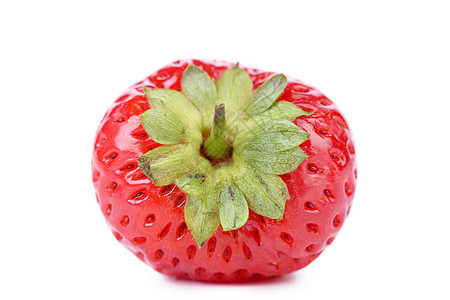 新鲜的红草莓尾巴图片