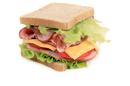 新鲜吐司三明治早餐小吃洋葱午餐野餐包子小麦火腿青菜黄瓜图片