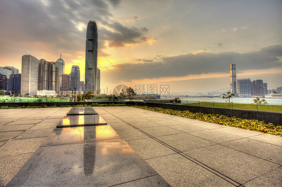 市中心香港日落建筑学城市旅游金融码头旅行场景建筑景观地标图片