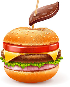 与苹果这样的汉堡包一起吃不健康的饮食概念图片