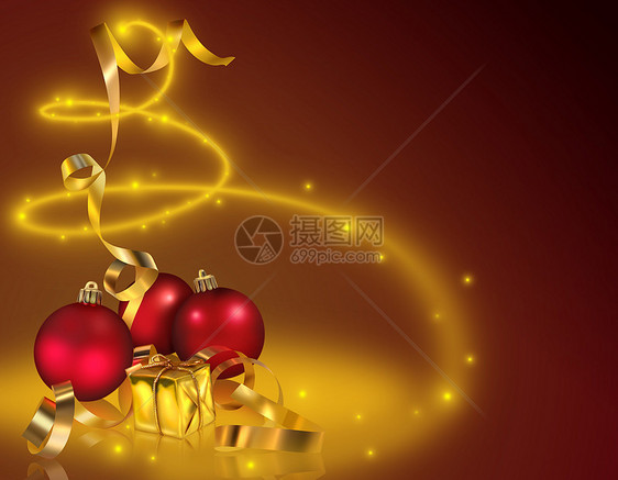 圣诞节背景烟火螺旋纸屑插图问候语展示辉光礼物图片