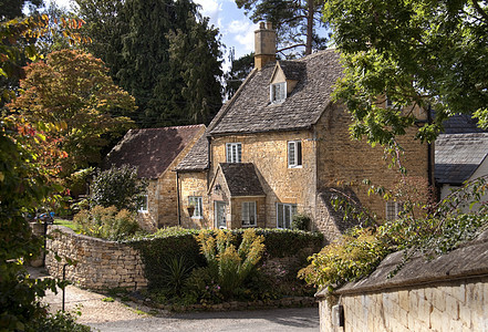 科茨狼小屋农村房子天窗乡村旅行英语村庄石头图片