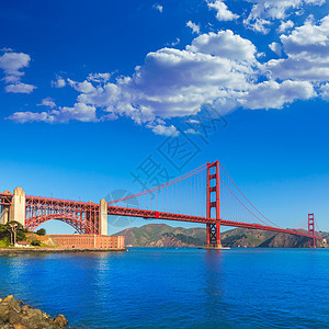 金门金门桥 旧金山大桥 来自加利福尼亚州普里西迪奥建筑学交通景观蓝色天际海洋运输吸引力天空工程图片