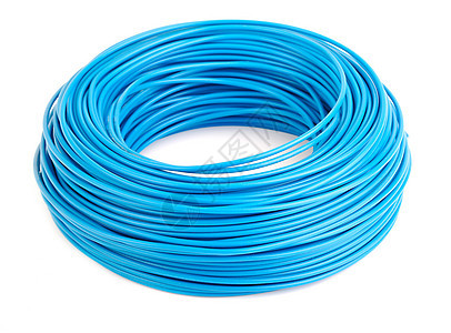 电缆卷金属导体蓝色电路绝缘维修绳索材料力量安装图片