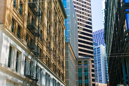 加利福尼亚的旧金山市中心大楼办公室城市天际天空地标街道景观建筑物摩天大楼玻璃图片