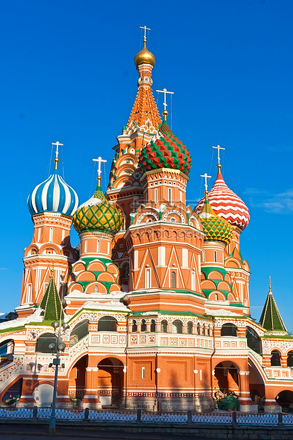 莫斯科圣巴西尔大教堂宗教正方形建筑博物馆中心历史城市天空旅行首都图片