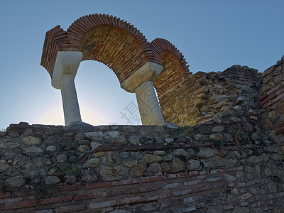赫拉克莱亚的废墟遗产大教堂古董历史建筑学文化考古学历史性艺术图片
