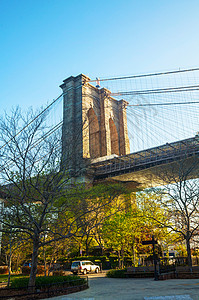 纽约市布鲁克林大桥建筑学旅行港口地标建筑城市天空吸引力图片