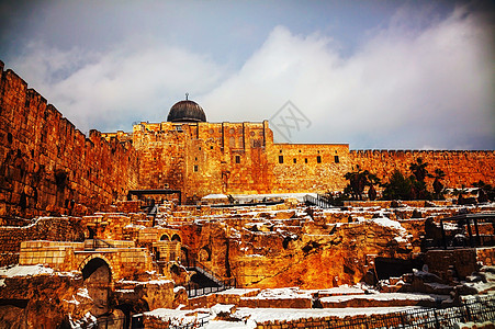 耶路撒冷旧城的乌韦尔废墟圣地考古学宗教历史建筑学旅游都市旅行图片