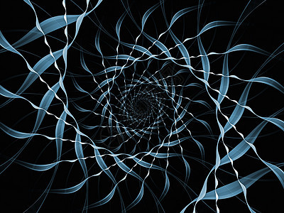 孤立的螺旋元素黑色几何学蓝色数学设计图片