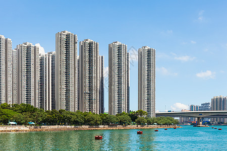 香港住宅区香港特区渡船阳光都市城市风景海景天际晴天场景公寓图片