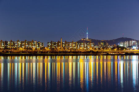 首尔市区城市景观团伙住宅建筑学场景建筑风景都市图片