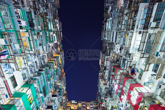 香港的包装建筑贫困城市生活窗户建筑学民众住宅住房人口市中心图片