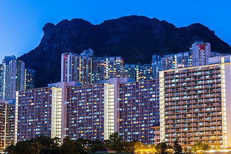 香港九龙区民居区狮子景观住宅城市大都会建筑学住房民众人口场景图片